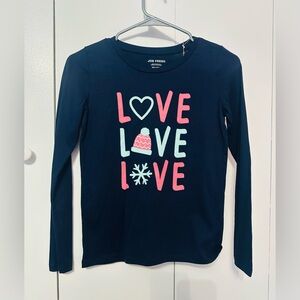 Joe Fresh Navy Long Sleeve Tee with Love Design